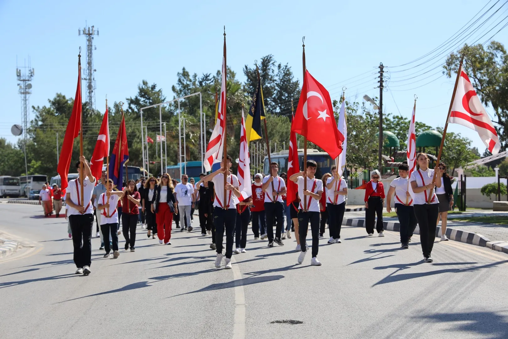 İskele'de Atatürk'ü Anma, Gençlik ve Spor Bayramı nedeniyle tören...