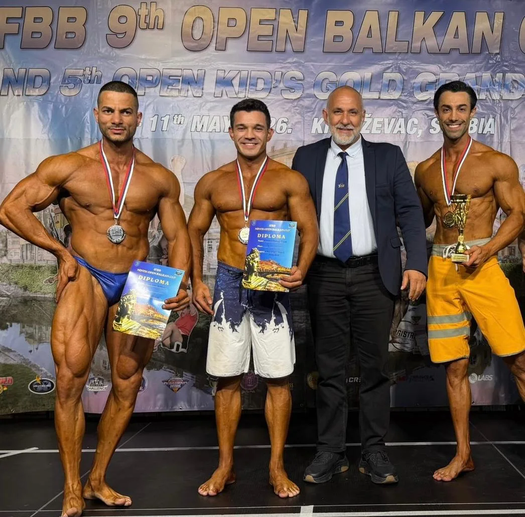 Vücut geliştirme sporcuları Sırbistan’da başarılı sonuçlar elde etti