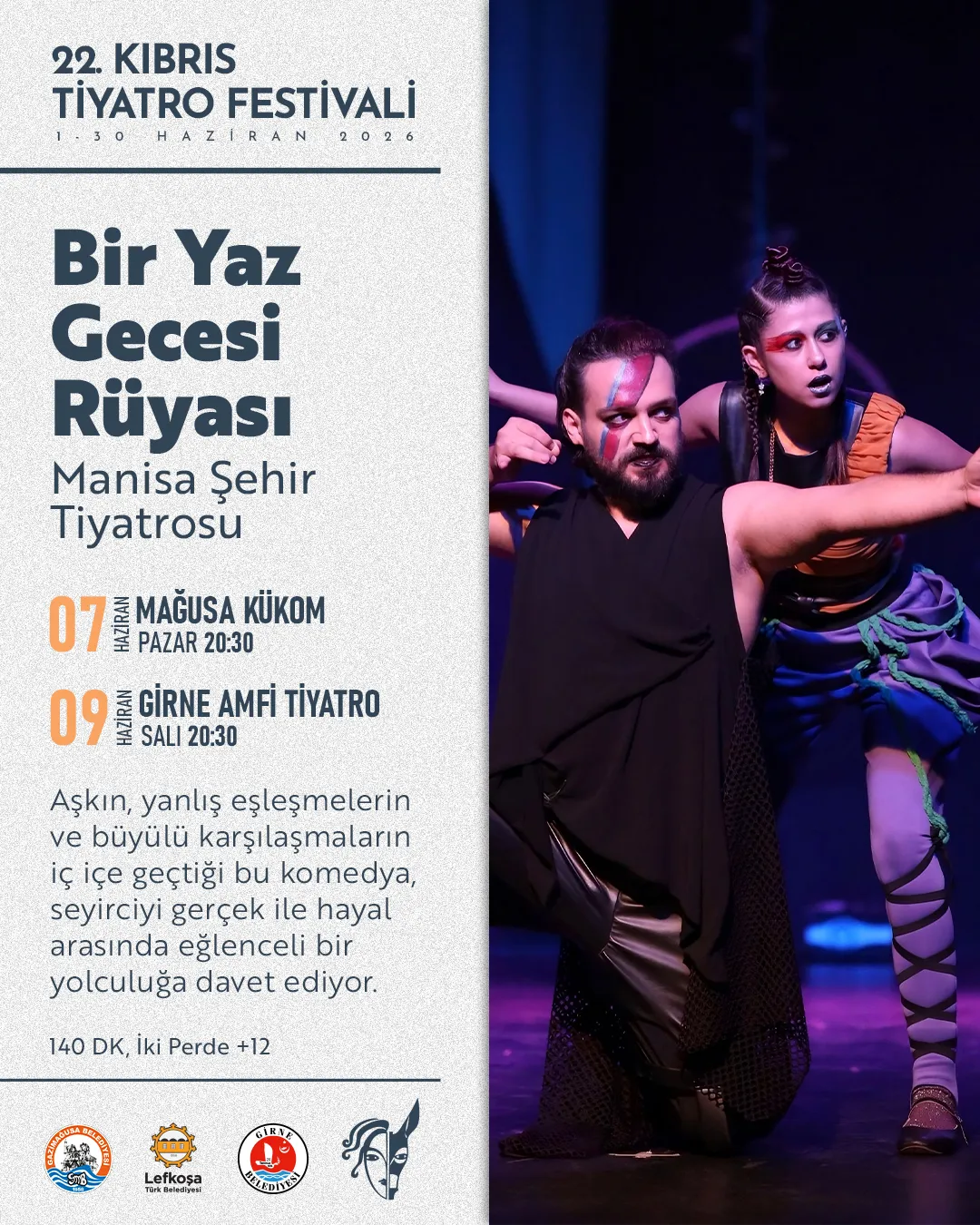 “Bir Yaz Gecesi Rüyası” yarın Girne’de sahnelenecek