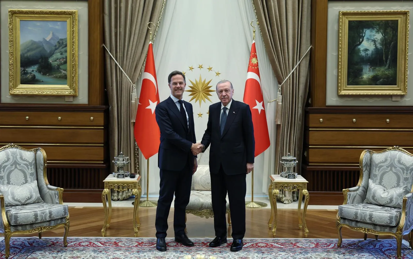TC Cumhurbaşkanı Erdoğan, NATO Genel Sekreteri Rutte'yi kabul etti
